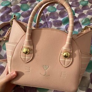 Betsey Johnson pink kitty cat purse